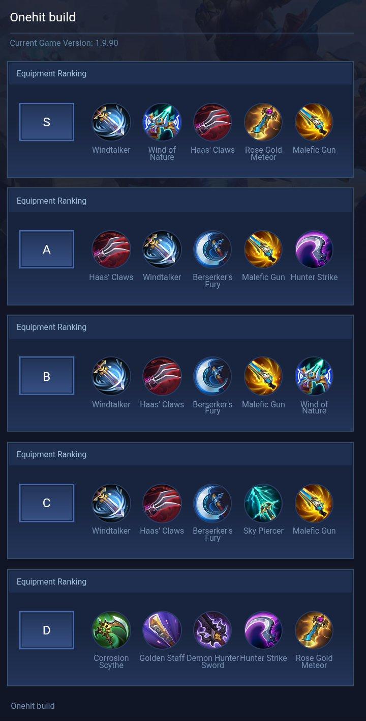 Onehit build