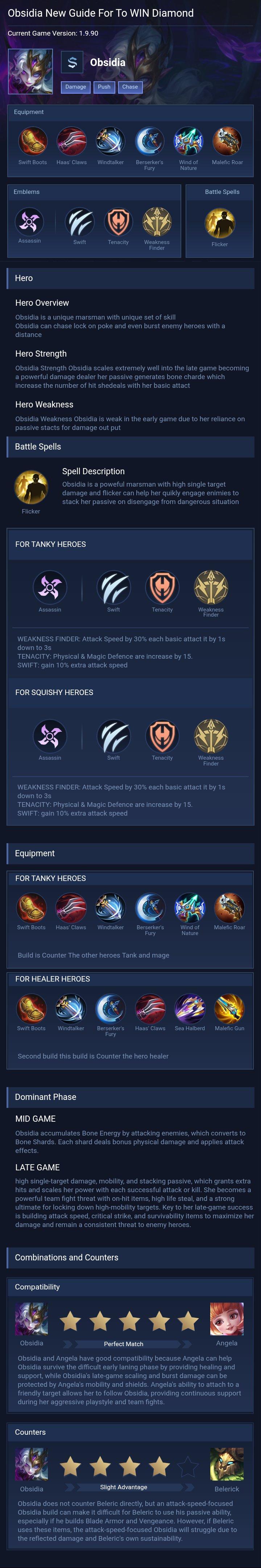 Obsidia New Guide For To WIN Diamond