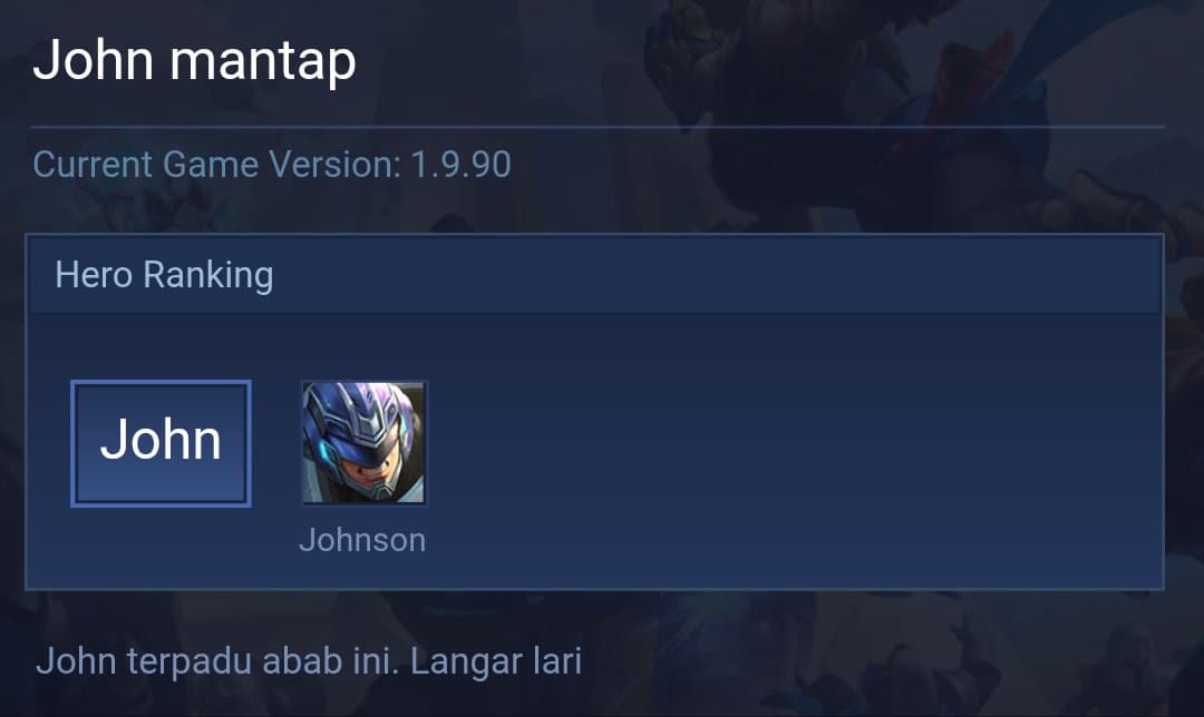 John mantap