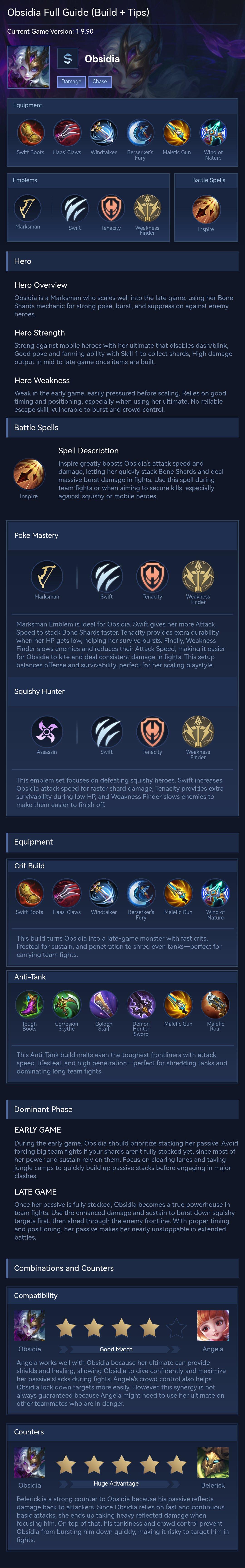 Obsidia Full Guide (Build + Tips)