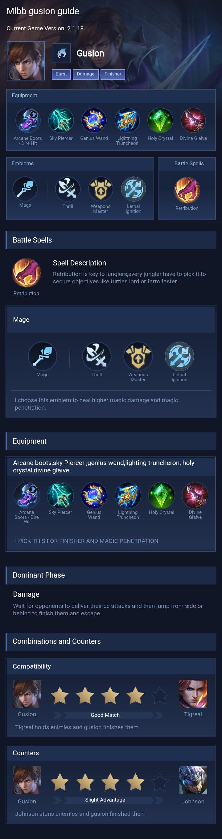 Mlbb gusion guide