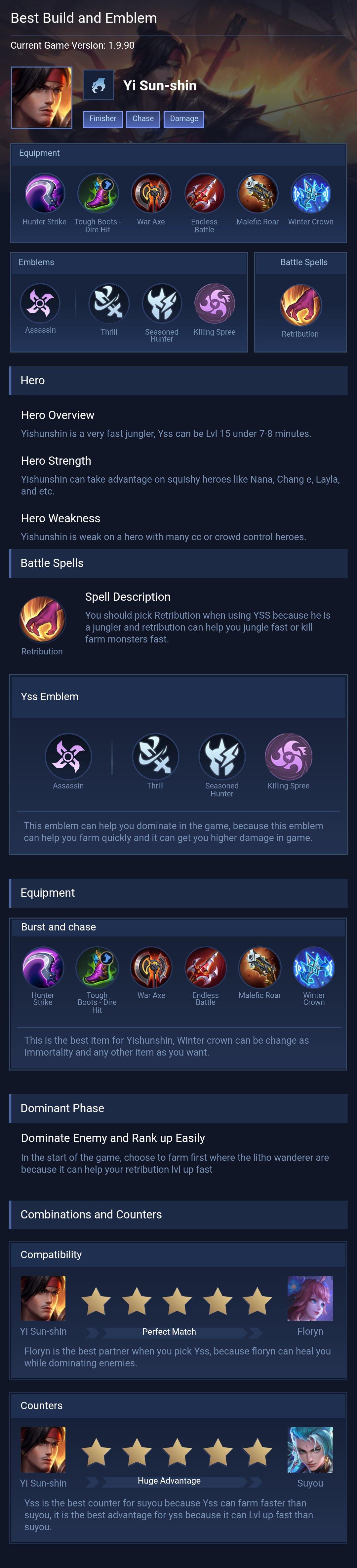 Best Build and Emblem