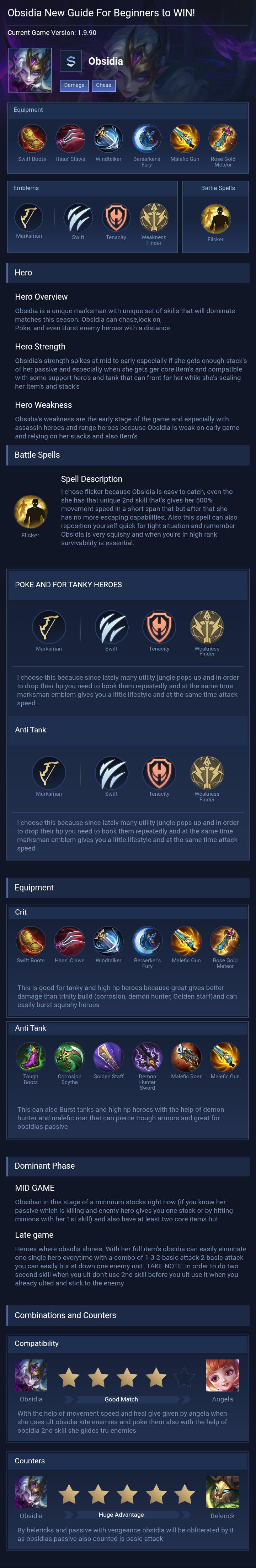 Obsidia New Guide For Beginners to WIN!