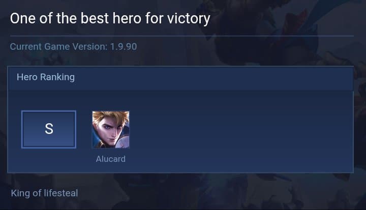 One of the best hero for victory